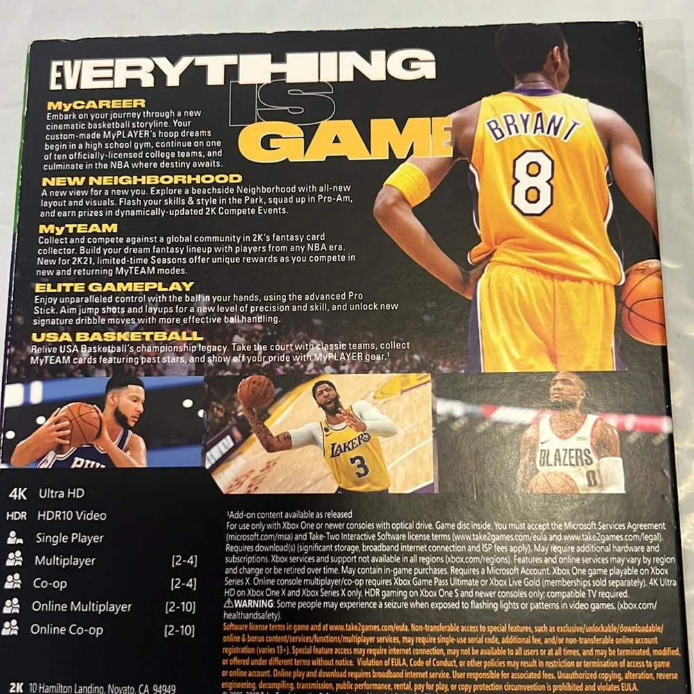 2K21 MAMBA FOREVER for Xbox one open box - Picture 2 of 3